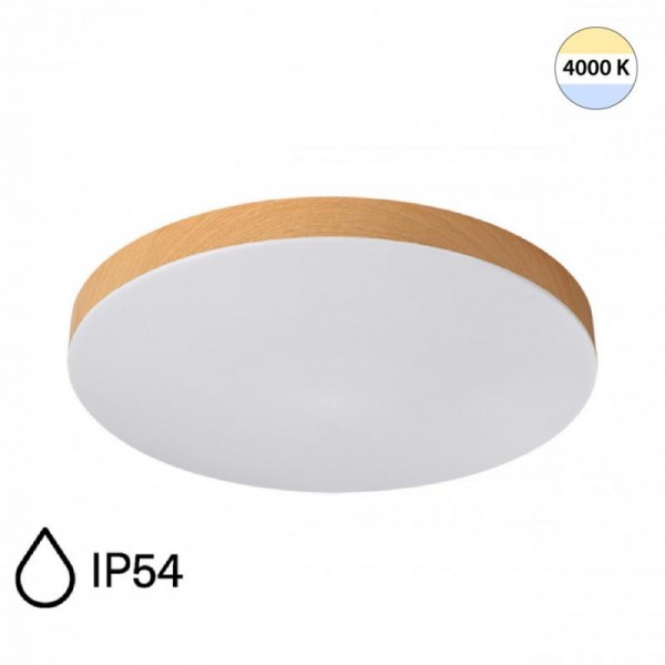 7761/36L MITRA LED SN 107 Светильник пластик/белый/под дерево LED 36Вт 4000K D400 IP54 GAMMA