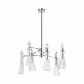 8268/6 NEOCLASSI хром/белый/прозрачный, металл/керамика/стекло Люстра Е14 6*40W 220V EMILY