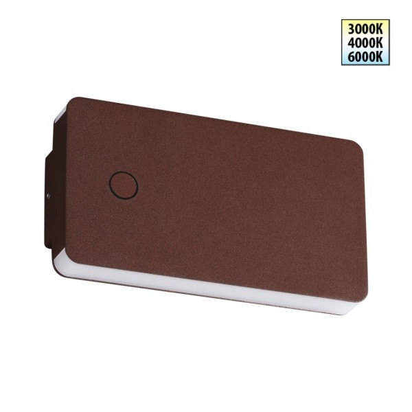 359591 STREET NT25 000 коричневый Светильник ландшафтный с переключ. цв. температуры IP54 LED 10W 100-240V 3000К\4000К\6000К STRAIT