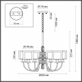 Подвесная люстра Odeon Light Classic Saga 5088/6