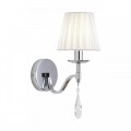 8316/1W CLASSI хром/белый, металл/хрусталь/текстиль Бра E14 1*40W 220V MAGDA