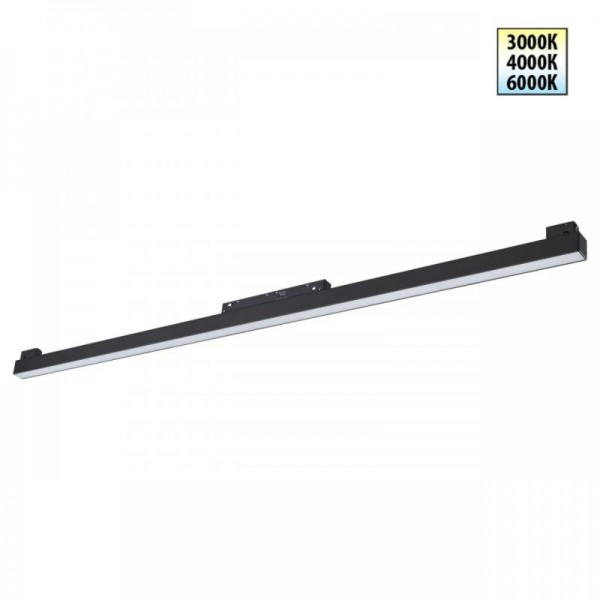 359621 SHINO NT25 000 черный Трековый светильник для низков. шинопровода с переключ. цв. темпер. IP20 LED 3000К\4000К\6000К 30W 48V FLUM
