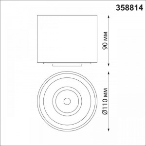 Потолочный светодиодный светильник Novotech Over Gesso 358814