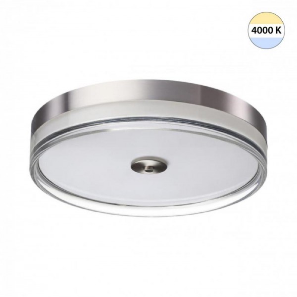 7727/76L MITRA LED SN 101 Светильник металл/акрил/никель/прозрачный LED 76Вт 4000K D400 IP20 ETERNA