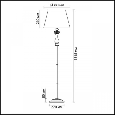 Торшер Odeon Light Classic Aurelia 3390/1F