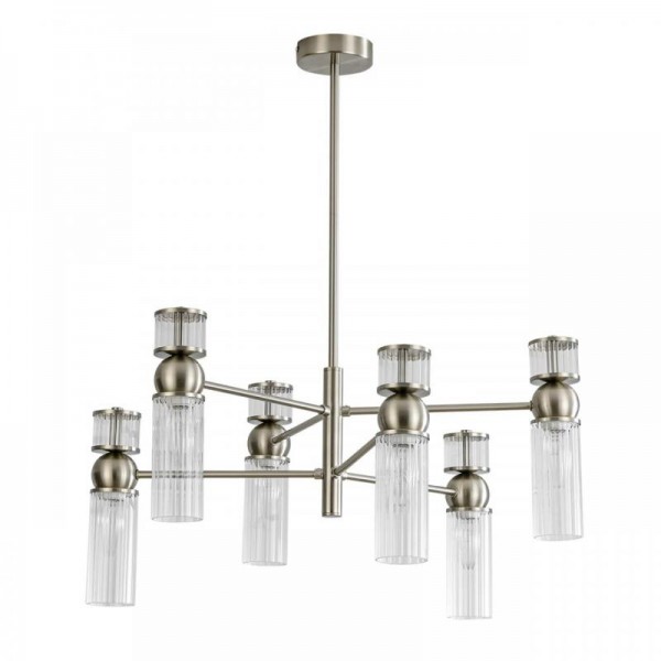 8277/6 MODERNI сатин никель/прозрачный, металл/стекло Люстра Е14 6*40W 220V DENVER