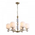 8334/6 MODERNI бронза/белый, металл/керамика/стекло Люстра E27 6*40W 220V ALEGRA