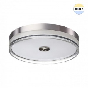 7727/76L MITRA LED SN 101 Светильник металл/акрил/никель/прозрачный LED 76Вт 4000K D400 IP20 ETERNA