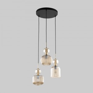 Подвесной светильник со стеклянными плафонами 11041 Sophia Cognac