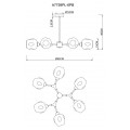 Потолочная люстра Arte Lamp Yuka Smoky A7759PL-6PB