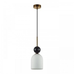 4361/1B MIDCENT ODL26 Подвесной светильник  бронзовый/белый/камень/металл IP20 E14 40W  220-240V LOLLA