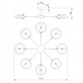 Потолочная люстра Eurosvet Gallo 70121/8 черный