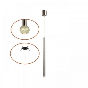 4375/3LA HIGHTECH ODL26 Подвесной светильник  никель/хрусталь. стекло/металл IP20 LED 3W 400Лм 3000K 220-240V FIANO