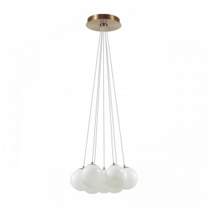 7109/7 MIDCENT ODL26 Подвесной светильник  металл/стекло/бронза/белый IP20 E14 7*5W  220-240V MAGIA