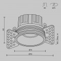 Встраиваемый светодиодный светильник Maytoni Round DL058-12W4K-TRS-B