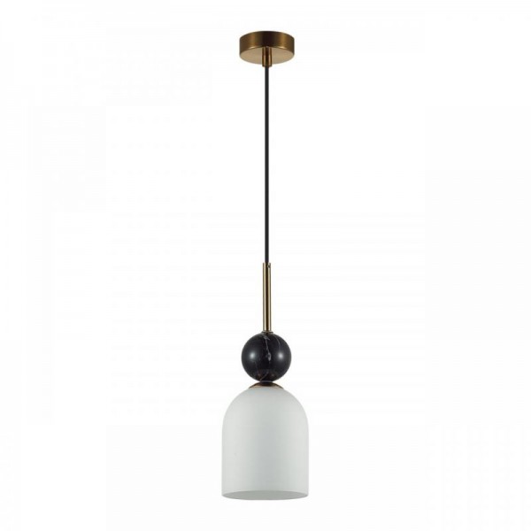 4361/1B MIDCENT ODL26 Подвесной светильник  бронзовый/белый/камень/металл IP20 E14 40W  220-240V LOLLA