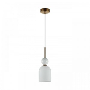 4359/1B MIDCENT ODL26 Подвесной светильник  бронзовый/белый/камень/металл IP20 E14 40W  220-240V LOLLA