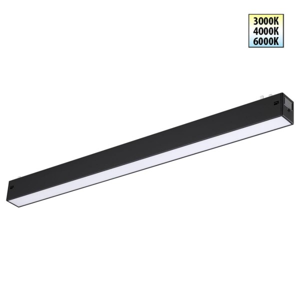 359938 PORT NT25 208 черный Трековый светильник с переключ. цв. темпер. IP20 LED 3000К\4000К\6000К 24W 90-240V VECTOR