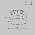 Встраиваемый светильник Technical DL055-8W3-4-6K-W