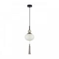 8273/1A NEOCLASSI черный/серый/белый, металл/керамика/стекло Подвес Е14 1*40W 220V GLORIYA