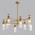 8276/8 MODERNI латунь/прозрачный, металл/стекло Люстра Е14 8*40W 220V DENVER