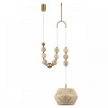 5444/1C PENDANT ODL_EX26 бежевый/античная бронза/металл/керамика Подвес с держателем E27 1*40W KARELIA