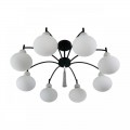 8273/8C NEOCLASSI черный/серый/белый, металл/керамика/стекло Люстра потолочная Е14 8*40W 220V GLORIYA