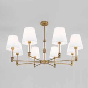 Потолочная люстра с тканевыми абажурами Smart 60145/8 латунь Smart