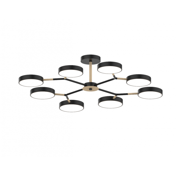 Потолочный светильник Mirastyle Диод MH-3200/8 BK+WOOD