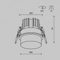 Встраиваемый светильник Technical DL065-12W3K-W