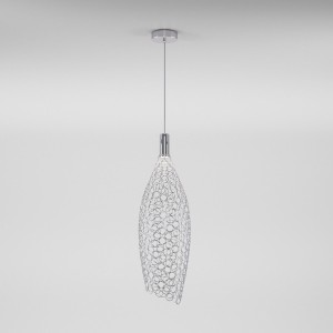 Подвесной светодиодный светильник с металлическим плафоном 90352/1 хром