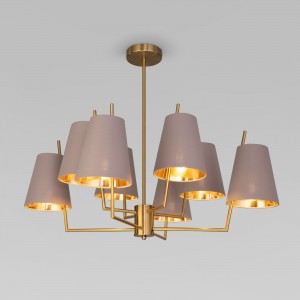 Потолочная люстра с тканевыми абажурами Smart 60173/8 латунь Smart