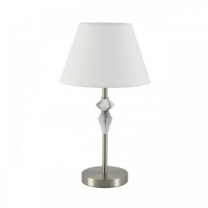 8274/1T CLASSI никель/белый/серый, металл/керамика/ткань Настольная лампа Е14 1*40W 220V VERMONT
