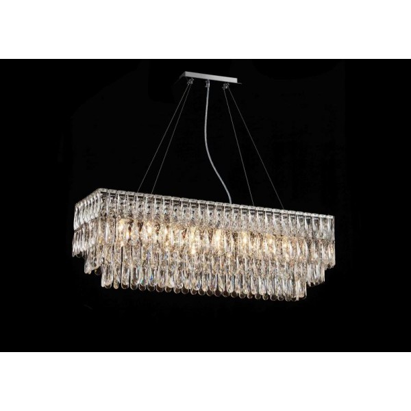 NW075-L1000*W300*H340 RECTANGLE CHROME (1) Люстра (в 2-х коробках) NW