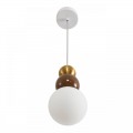 8257/1 SUSPENTIONI LN26 золото/коричнеый/белый, металл/стекло Подвес G9 1*20W 220V BONBONES