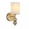 8337/1W MODERNI бронза/белый, металл/стекло/текстиль Бра E14 40W 220V ILMIRA