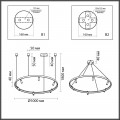 Подвесная светодиодная люстра Odeon Light Hightech Fonda 4317/93L