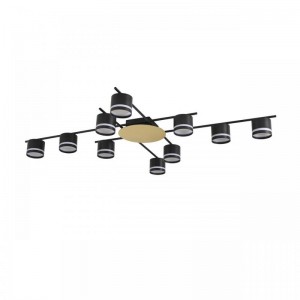 8304/10C COMFI золотой/черный, металл/акрил Светильник потолочный GX53 LED 10*7W 220V BENUA