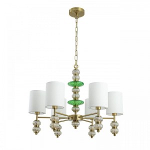 8337/6 MODERNI бронза/белый/зеленый, металл/стекло/текстиль Люстра E14 6*40W 220V ILMIRA 8337/6 MODERNI бронза/белый/зеленый, металл/стекло/текстиль Люстра E14 6*40W 220V ILMIRA