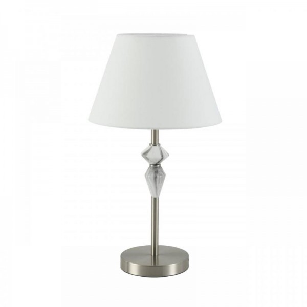 8274/1T CLASSI никель/белый/серый, металл/керамика/ткань Настольная лампа Е14 1*40W 220V VERMONT