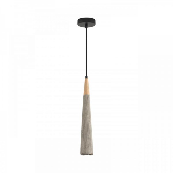8351/1C SUSPENTIONI черный/серый/бежевый, металл/дерево/цемент Подвес GU10 LED 5W 220V EOLIANA