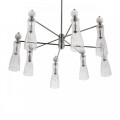 8268/8 NEOCLASSI хром/белый/прозрачный, металл/керамика/стекло Люстра Е14 8*40W 220V EMILY