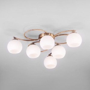 Потолочная люстра с плафонами 30144/6 античная бронза