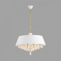 8374/6 CLASSI LN латунь/белый/прозрачный, металл/текстиль/хрусталь Люстра подвесная E27 6*60W 220V MITRIM