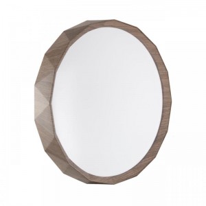 7637/DLN BASICA SN 169 Светильник пластик/кор. под дер LED 48Вт 3000/4000/6000К D385 IP43 CCT ZIF WOOD