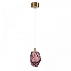 7113/4LC L-VISION ODL25 Подвесной светильник сиреневый/винное стекло/металл IP20 LED 4W 300Лм 3000K 200° 220V GEMME
