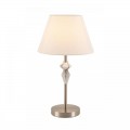 8274/1T CLASSI никель/белый/серый, металл/керамика/ткань Настольная лампа Е14 1*40W 220V VERMONT
