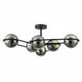 8060/6C COMFI LN24 черный/дымчатый металл/стекло Люстра потолочная E27 6*60W 220V CAMILIE