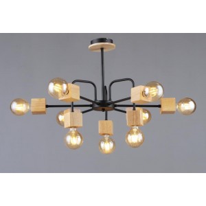 6343/9 BK+WOOD (1) Люстра (RL) 6343/9 BK+WOOD (1) Люстра (RL)