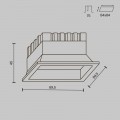 Встраиваемый светильник Technical DL056-8W3-4-6K-W